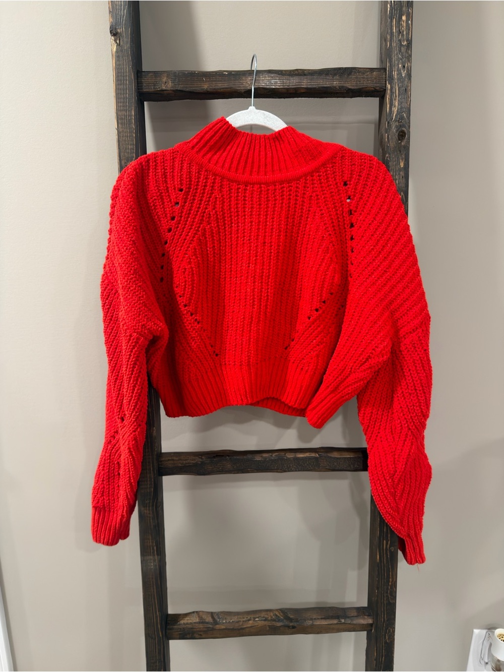 Double Zero Red Cropped Knit Sweater